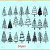 Christmas pine trees SVG bundle, Christmas trees svg mega bundle, Christmas decorations SVG