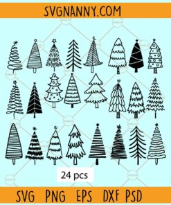 Christmas pine trees SVG bundle, Christmas trees svg mega bundle, Christmas decorations SVG