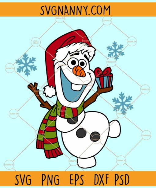 Cute Christmas Olaf SVG, Olaf Frozen Christmas Svg, Frozen Christmas Svg
