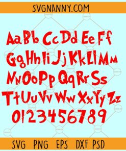 Grinch font SVG, Grinch letters SVG, Grinch numbers SVG, Christmas font SVG