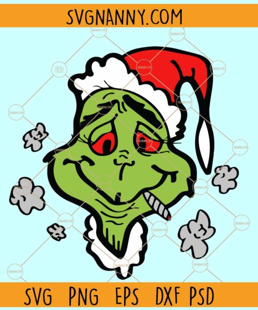 Grinch on weed SVG, Stoner Grinch SVG, Christmas Grinch SVG