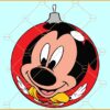 Mickey Christmas ornament SVG, Christmas Mickey Mouse Ornaments SVG