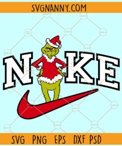 Nike logo Grinch SVG, Grinch Nike SVG, Nike Grinchmas SVG