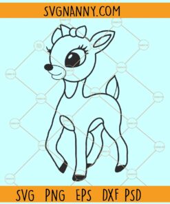 Rudolph the Red Nosed Reindeer SVG, Christmas reindeer face SVG