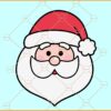 Santa face layered SVG, Santa Claus face SVG, Christmas Santa head SVG