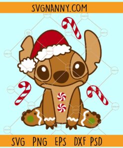 Stitch Christmas Gingerbread man SVG