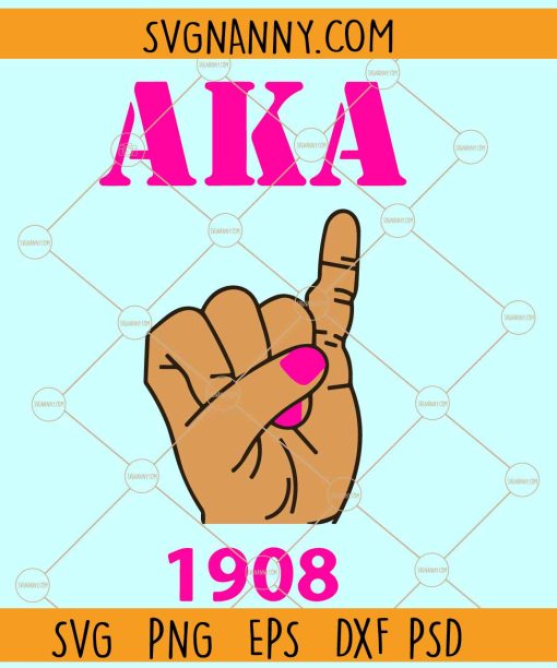 AKA 1908 svg, Alpha Kappa Alpha Svg, Aka Svg, Sorority Letters Svg, Aka Pretty Girl svg