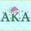 AKA Santa Christmas SVG, AKA Santa Christmas SVG, Alpha Kappa Alpha SVG