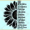 Bible verse and half sunflower SVG, Sunflower Inspiration SVG, Christian svg