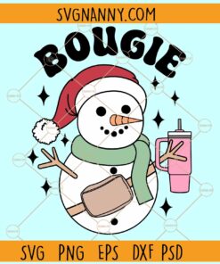 Bougie Snowman SVG, Holiday SVG, Christmas Décor SVG, Stanley Tumbler Belt Bag SVG