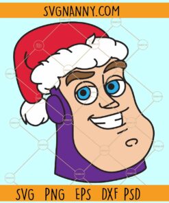 Buzz Lightyear with Santa Hat Svg, toy story christmas svg, lightyear christmas svg