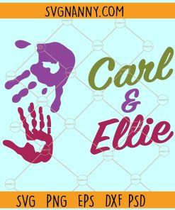 Carl and Ellie Mailbox Handprints SVG, Disney Honeymoon SVG, Pixar Up Svg, Carl & Ellie Svg