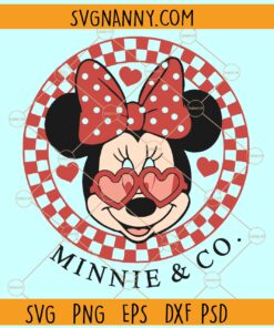 Checkered Minnie Valentine SVG, Disney Valentine SVG, Minnie Valentine SVG