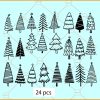 Christmas pine trees bundle SVG, Christmas trees SVG, Christmas Décor SVG, Christmas SVG
