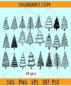 Christmas pine trees bundle SVG, Christmas trees SVG, Christmas Décor SVG, Christmas SVG