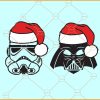 Darth Vader Christmas SVG, Star Wars Christmas Svg, Darth Vader with Santa Hat Svg, Christmas SVG