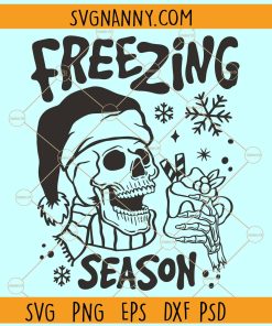 Freezing season skeleton svg, Christmas Skeleton SVG, Christmas Décor SVG