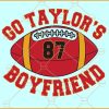 Go Taylor's Boyfriend Sweatshirt svg, Travis And Taylor SVG, Funny Football Party SVG