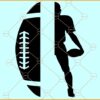 Half football SVG, Half Player  SVG, Football name svg, football svg, football team svg