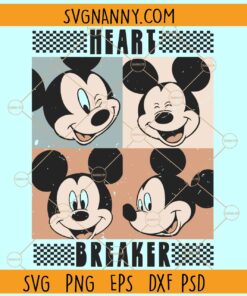 Heart breaker Mickey SVG, Mickey Vintage SVG, Disney Mickey SVG, Valentine Heartbreaker SVG