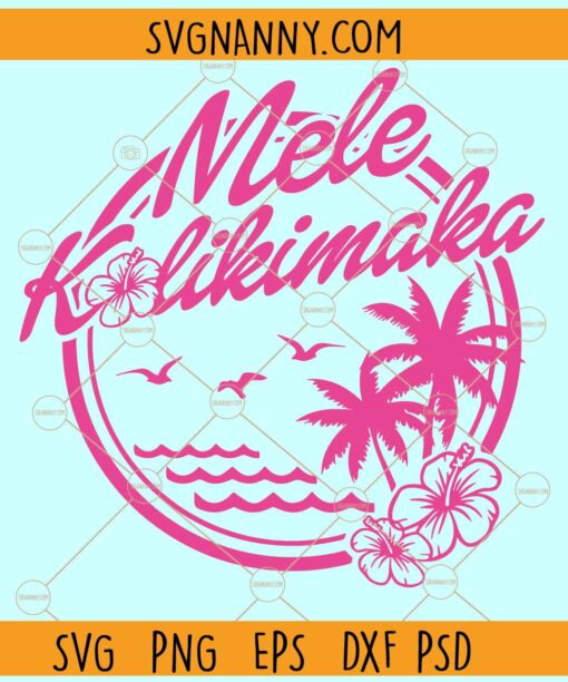 Mele Kalikimaka Svg, Hawaiian Christmas Svg, Mele Kalikimaka Svg, Tropical Palm Tree Svg