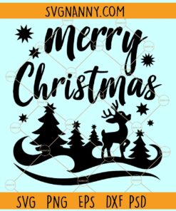 Merry Christmas sign svg, Merry Christmas SVG, Christmas trees SVG, Christmas Décor SVG