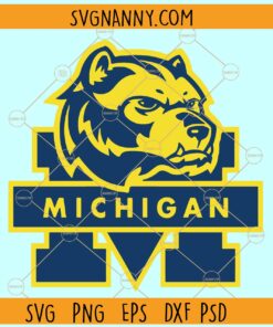 Michigan University football SVG, Michigan Wolverines Logo SVG, Michigan Wolverines SVG