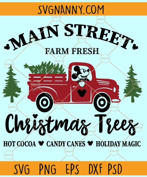 Mickey Main Street Christmas trees SVG, Christmas Tree svg, Christmas SVG