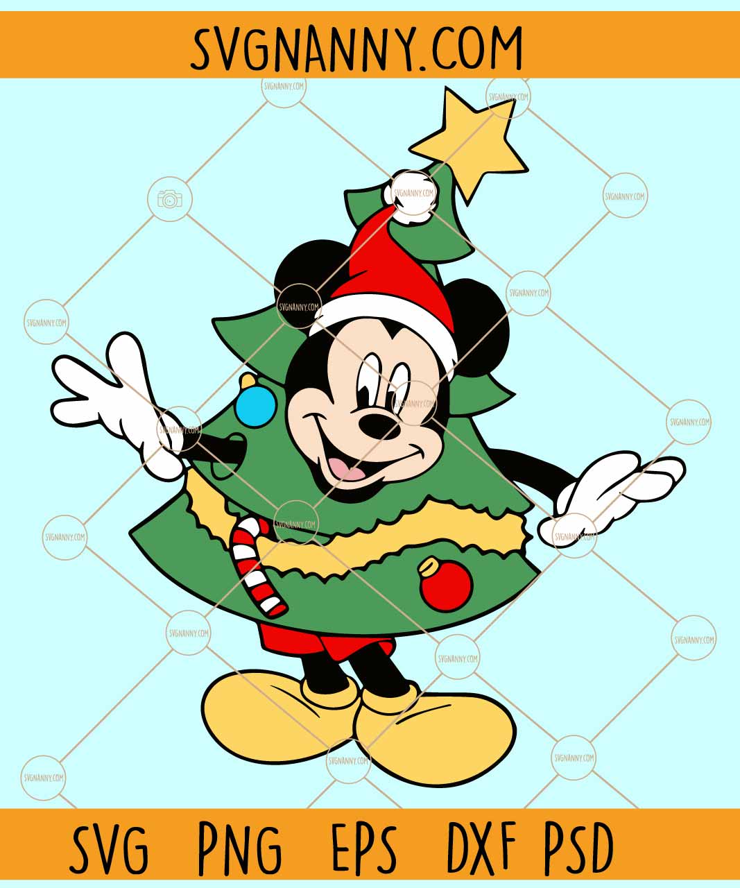 Mickey Mouse Christmas tree SVG, Disney Christmas SVG, Christmas Décor SVG, Christmas Svg