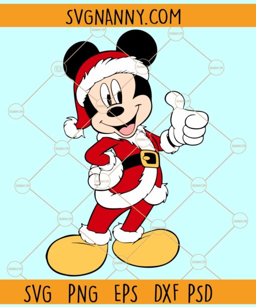 Mickey Santa Claus SVG, Mickey Santa SVG, Disney Christmas SVG, Christmas Décor SVG