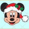 Mickey Santa Hat SVG File, Mickey Mouse Christmas SVG, Disney Merry Christmas SVG