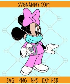 Minnie Mouse Nurse SVG, Mouse Nurse SVG, Cartoon Nurse SVG, Nurse Minnie Mouse SVG