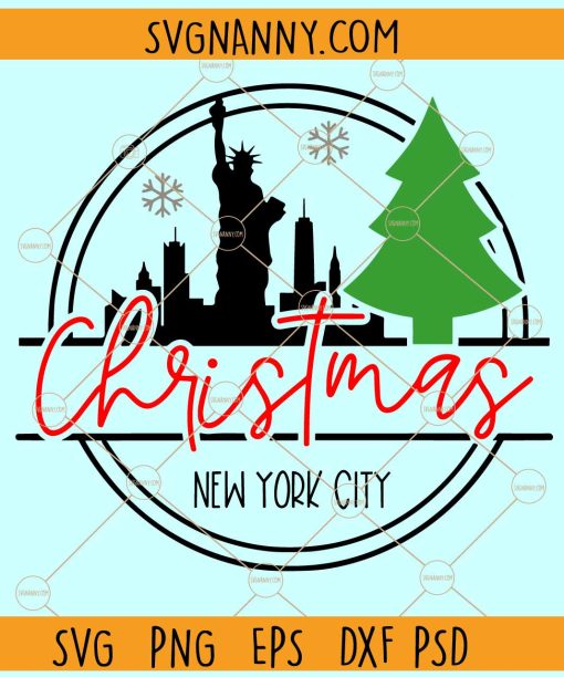 New York City Christmas SVG, Christmas SVG, Christmas Décor SVG, Christmas SVG