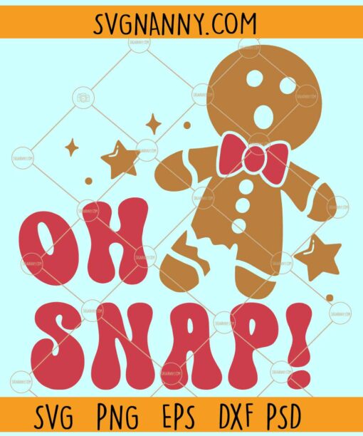 Oh Snap Gingerbread Man SVG, Christmas Jumper Svg, Gingerbread Svg