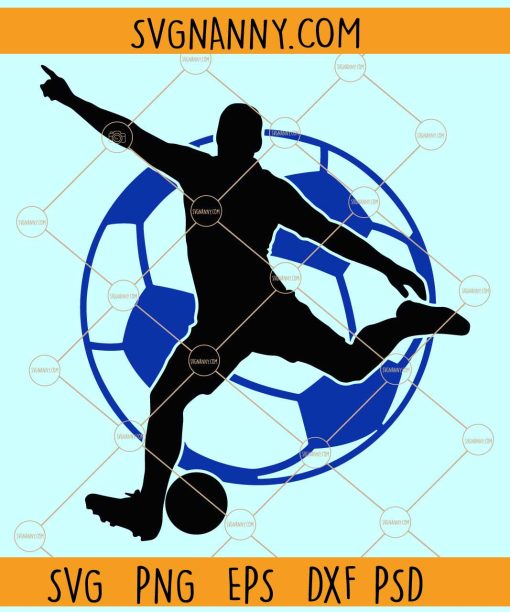 Soccer Player Against Ball Svg, Soccer Player With Ball SVG, Soccer Player Svg, Soccer Player Logo Svg