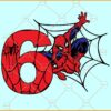 Spiderman 6th Birthday SVG, Spiderman birthday boy SVG, Spiderman Birthday SVG File