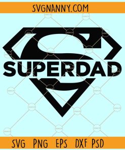 Super dad Split Name Frame SVG, Father's Day SVG File, Superhero Dad SVG