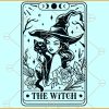 The witch tarot SVG, The Witch SVG, Tarot Card SVG, Witch And Cat Tarot SVG