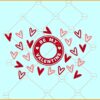 Be my Valentine tumbler wrap SVG, Be My Valentine Full Wrap Svg, Starbucks Coffee Ring Svg