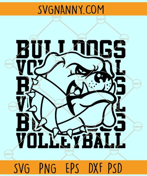 Bulldogs Volleyball svg, Bulldogs svg, Bulldogs mascot SVG, Volleyball shirt svg
