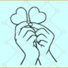 Hands Love hearts SVG, love hearts Svg, Heart love svg cut files for cricut