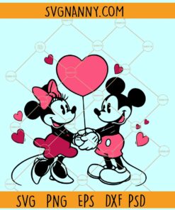 Mickey and Minnie Valentine SVG, Mickey and Minnie love svg, Disney Valentine svg