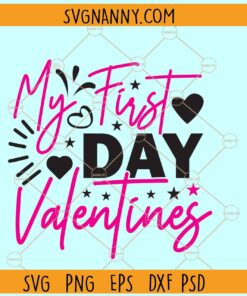 My first Valentines Day SVG, Baby Valentine Day svg, Kids Valentine svg