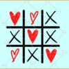 Valentine Tic Tac Toe svg, Valentine game SVG, Valentine svg files