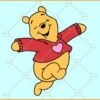Valentine Winnie the Pooh svg, Winnie Pooh love SVG, Valentine bear SVG