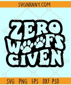 Zero woofs given SVG, dog bandana SVG