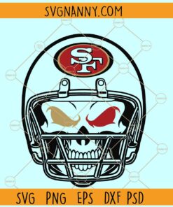 49ers Skull Helmet SVG, San Francisco 49ers SVG, NFL team SVG