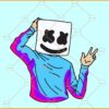 DJ Marshmello colored SVG, Marshemello fortnite svg, DJ Marshmello svg