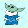 Detroit Lions Baby Yoda svg, Lions football SVG, Lion Star wars SVG