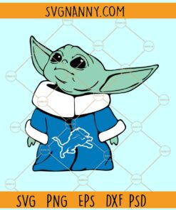 Detroit Lions Baby Yoda svg, Lions football SVG, Lion Star wars SVG